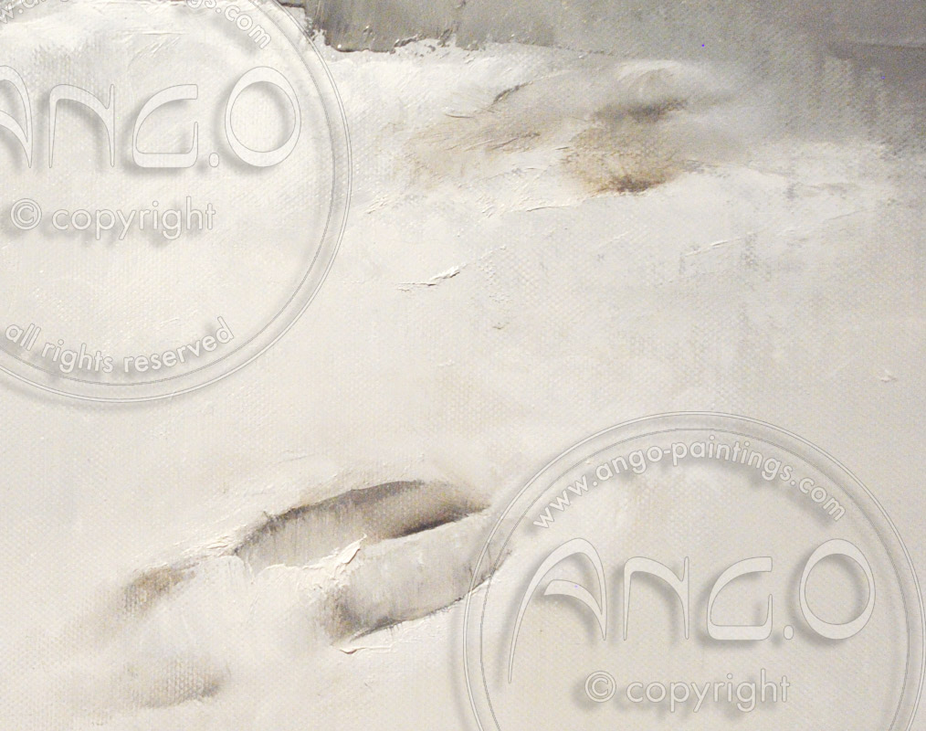 Landscape paintings : Snow Landscape Painting « Footprints »